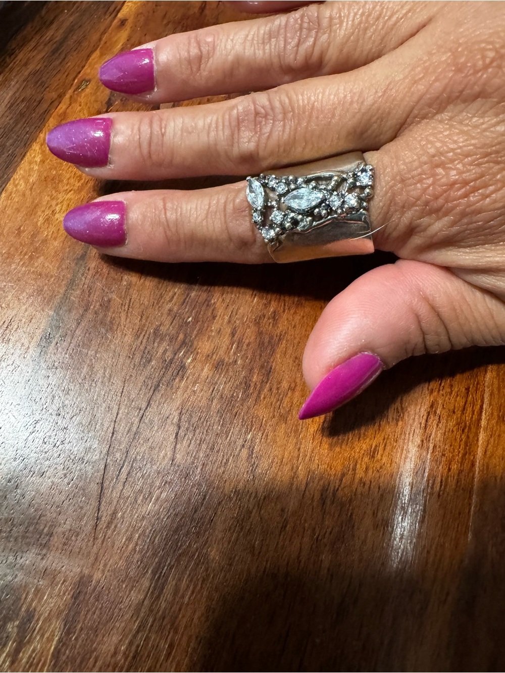 Gorgeous Diamonette and 925 Silver Size 8 Ring